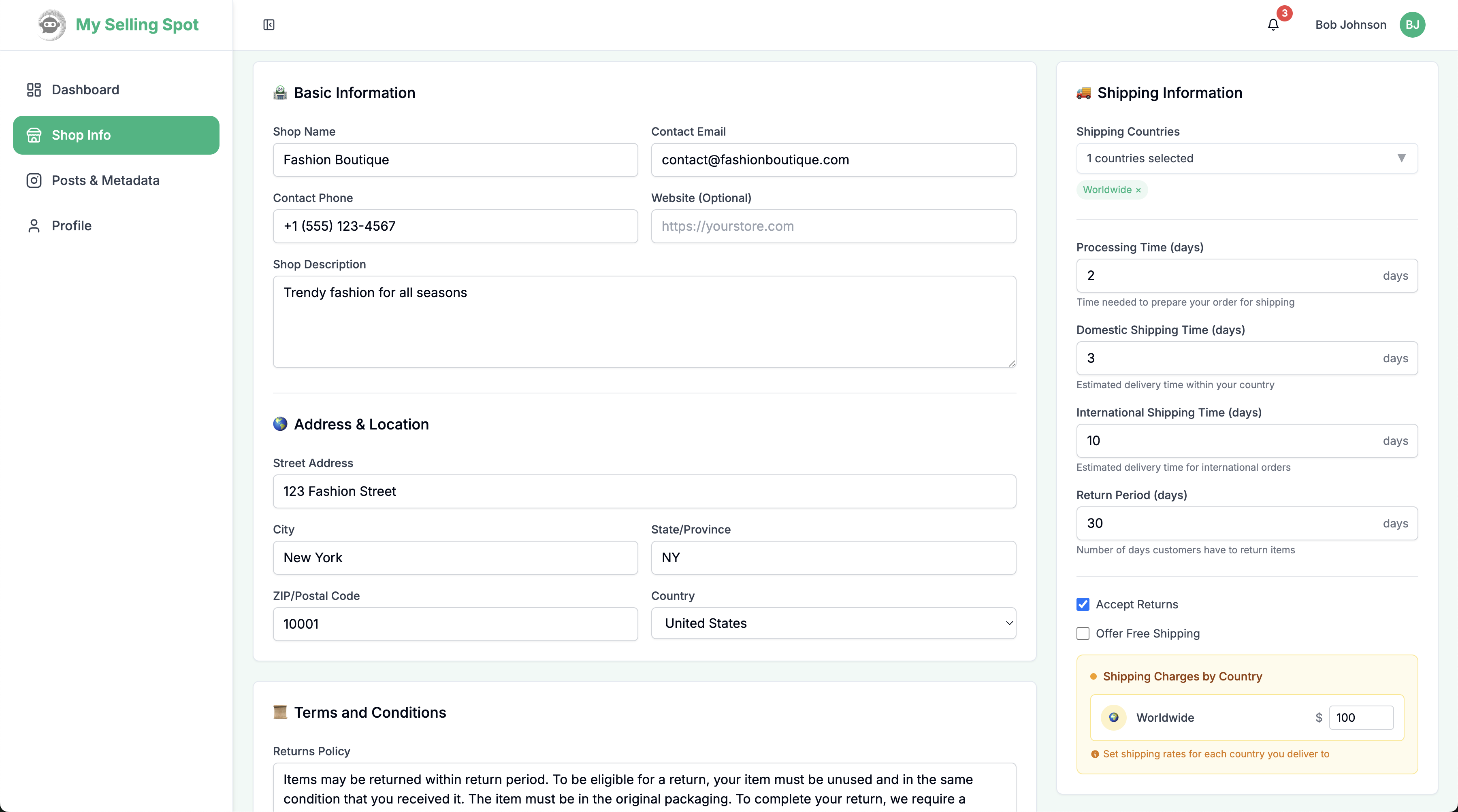 Dashboard screenshot 4